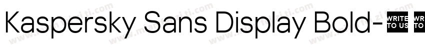 Kaspersky Sans Display Bold字体转换